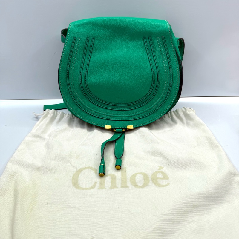 CHLOE 綠色牛皮MARCIE斜背包-2