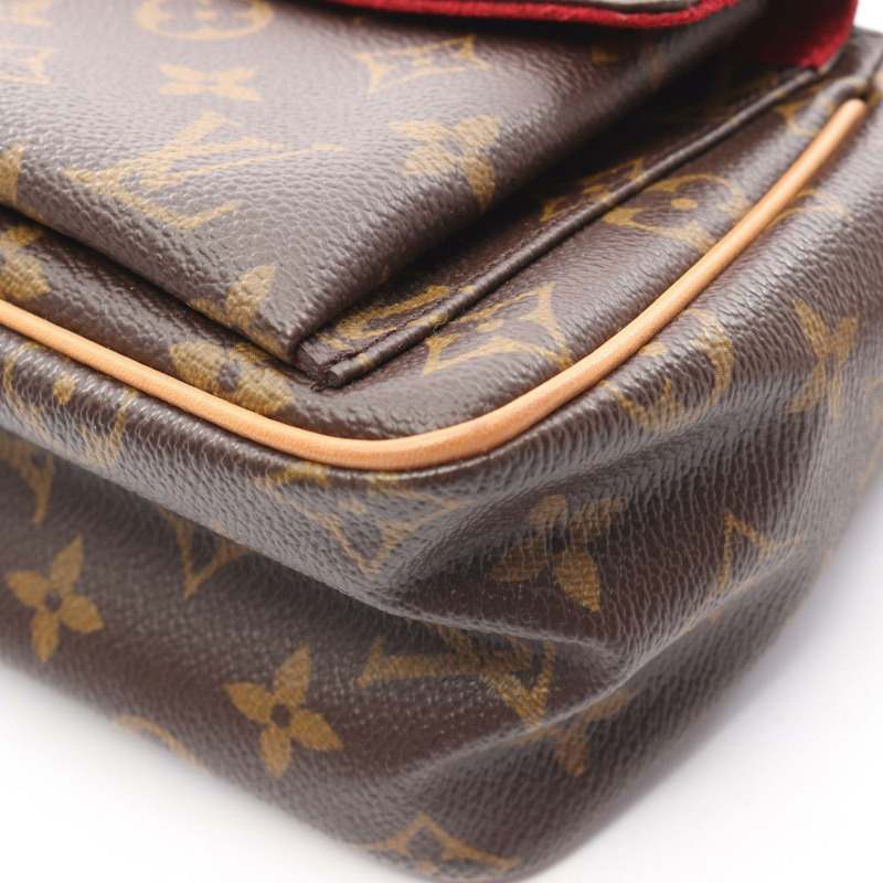 棕色 原花 帆布 Viva Cite PM 肩背包【LOUIS VUITTON LV 路易威登】 M51165-7