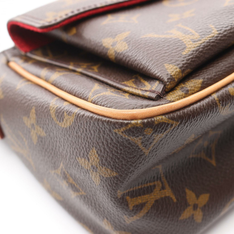 棕色 原花 帆布 Viva Cite PM 肩背包【LOUIS VUITTON LV 路易威登】 M51165-8