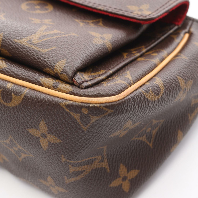 棕色 原花 帆布 Viva Cite PM 肩背包【LOUIS VUITTON LV 路易威登】 M51165-7