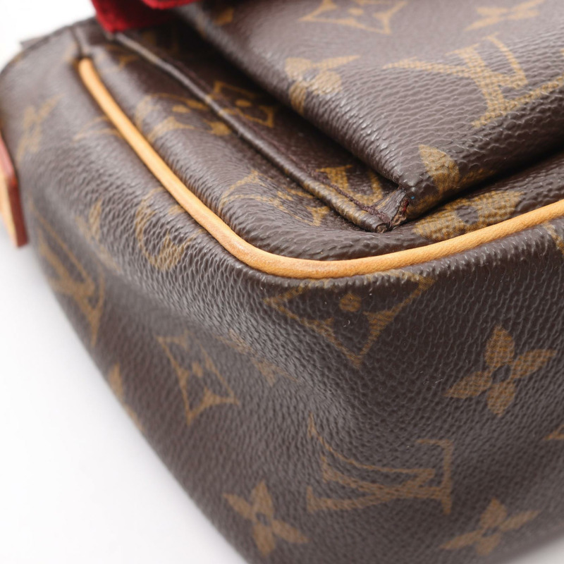 棕色 原花 帆布 Viva Cite PM 肩背包【LOUIS VUITTON LV 路易威登】 M51165-8