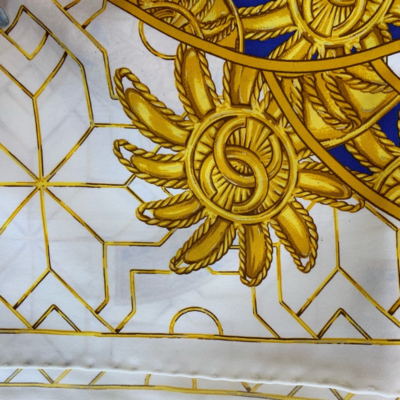 埃及神話🫢Chanel 太陽神拼米色方巾-2