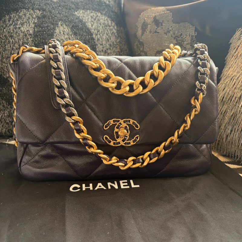 CHANEL 19 口袋包 紫色-0