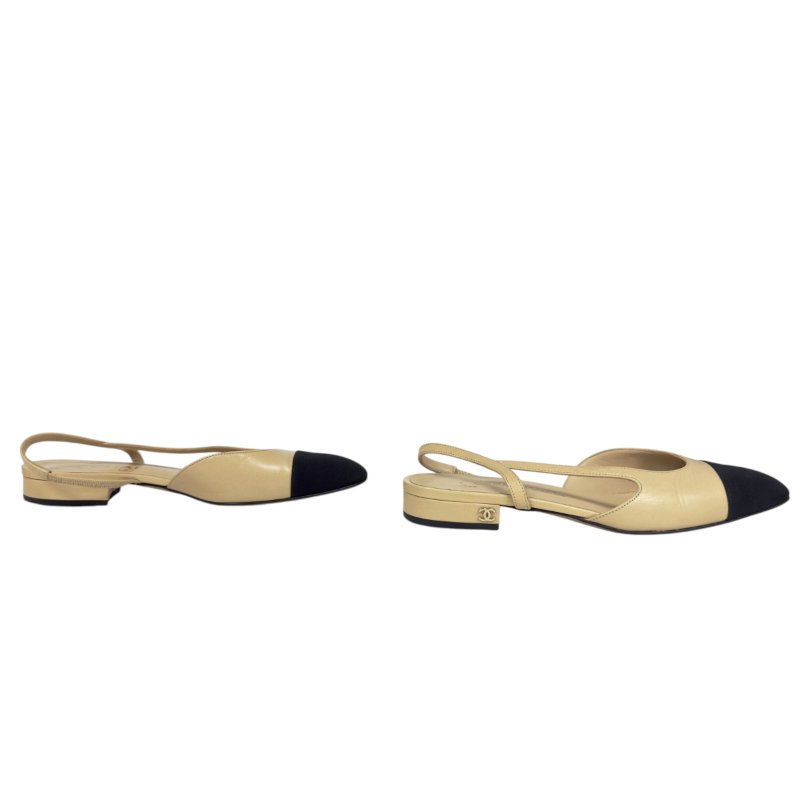 CHANEL CC 露踭平底鞋-3