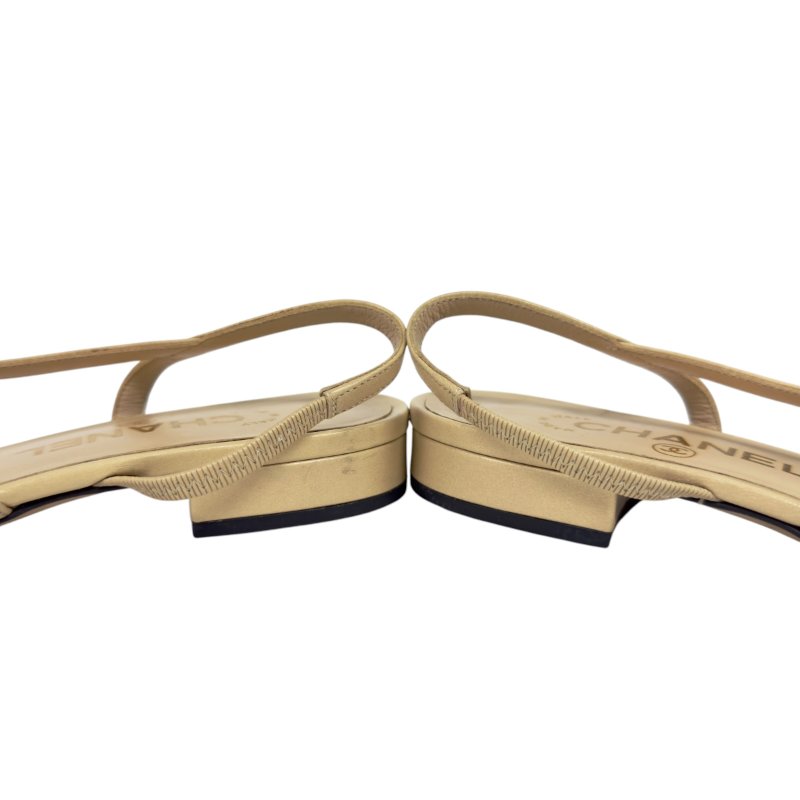 CHANEL CC 露踭平底鞋-5