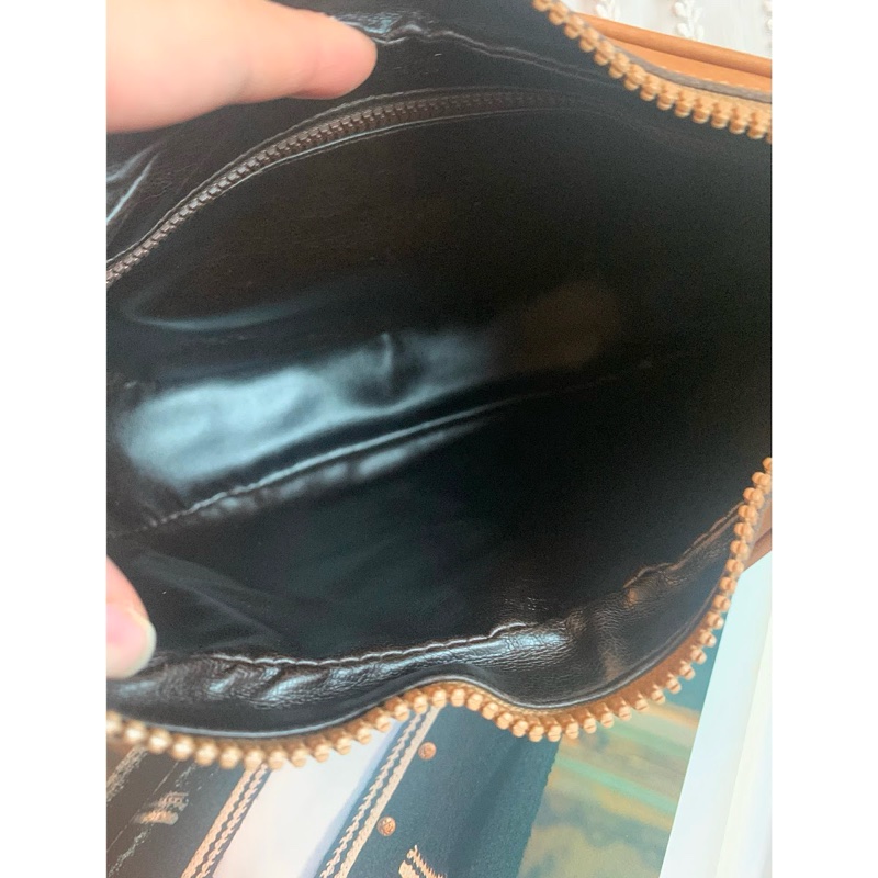 思琳 馬蹄扣 老花 腋下包 肩背包 手拿包 中古包 半月包 老花 凱旋門 豌豆包 腋下包 vintage celine bag-10