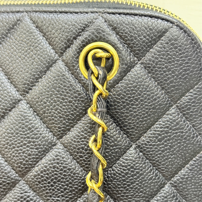 黑色荔枝牛皮CHANEL🖤香奈兒貝殼包 肩背包-4