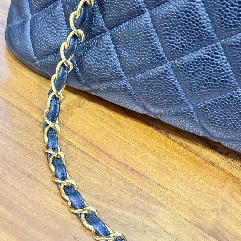 黑色荔枝牛皮CHANEL🖤香奈兒貝殼包 肩背包-5