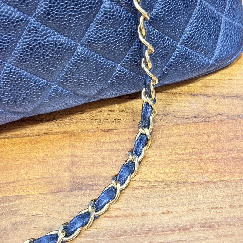 黑色荔枝牛皮CHANEL🖤香奈兒貝殼包 肩背包-6