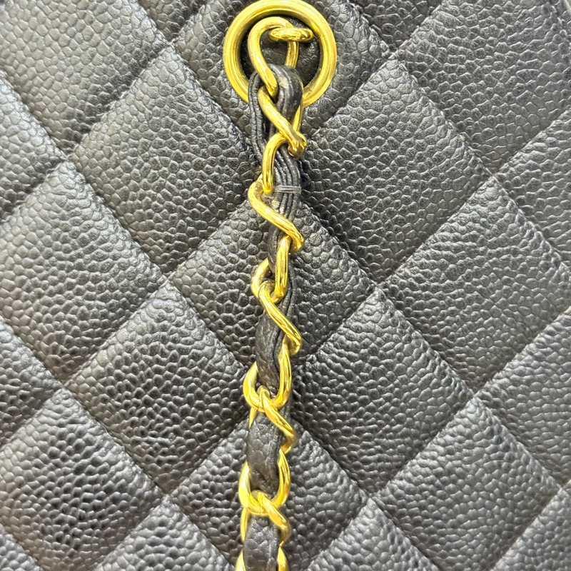 黑色荔枝牛皮CHANEL🖤香奈兒貝殼包 肩背包-12