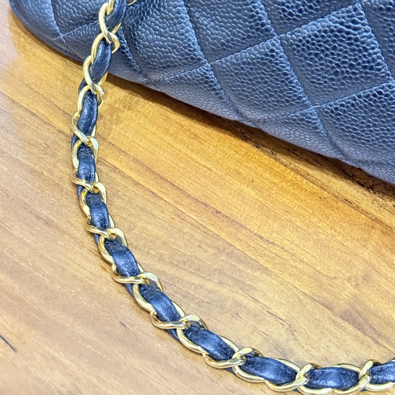 黑色荔枝牛皮CHANEL🖤香奈兒貝殼包 肩背包-13