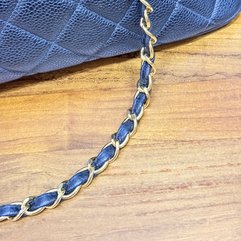 黑色荔枝牛皮CHANEL🖤香奈兒貝殼包 肩背包-14