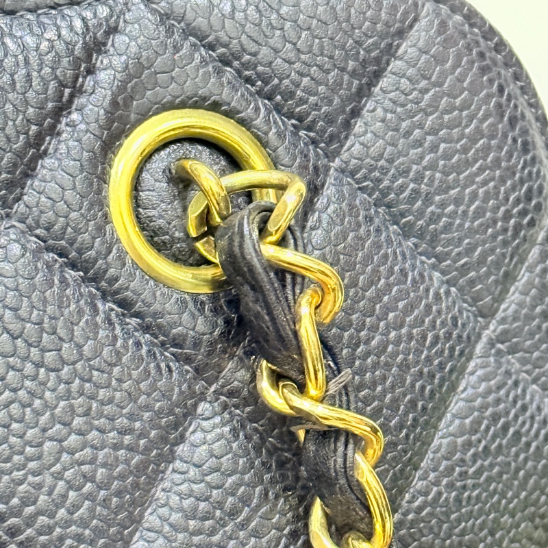 黑色荔枝牛皮CHANEL🖤香奈兒貝殼包 肩背包-20