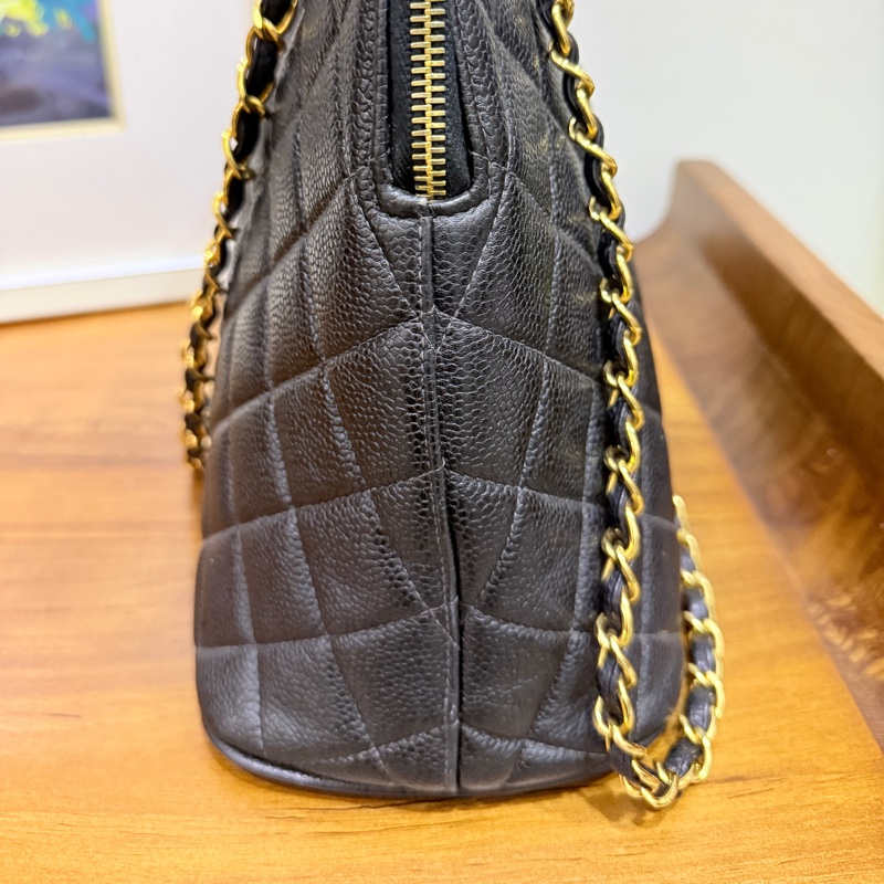 黑色荔枝牛皮CHANEL🖤香奈兒貝殼包 肩背包-21