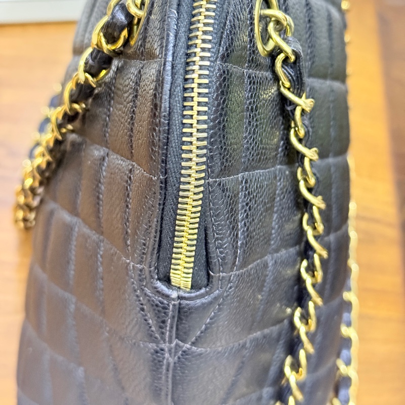 黑色荔枝牛皮CHANEL🖤香奈兒貝殼包 肩背包-22