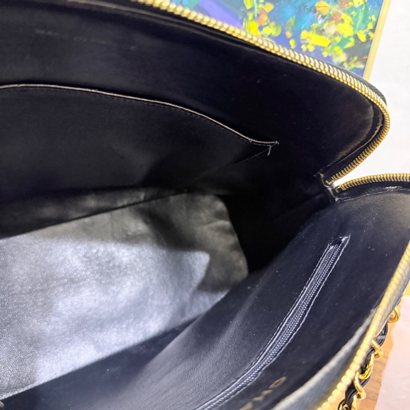 黑色荔枝牛皮CHANEL🖤香奈兒貝殼包 肩背包-31