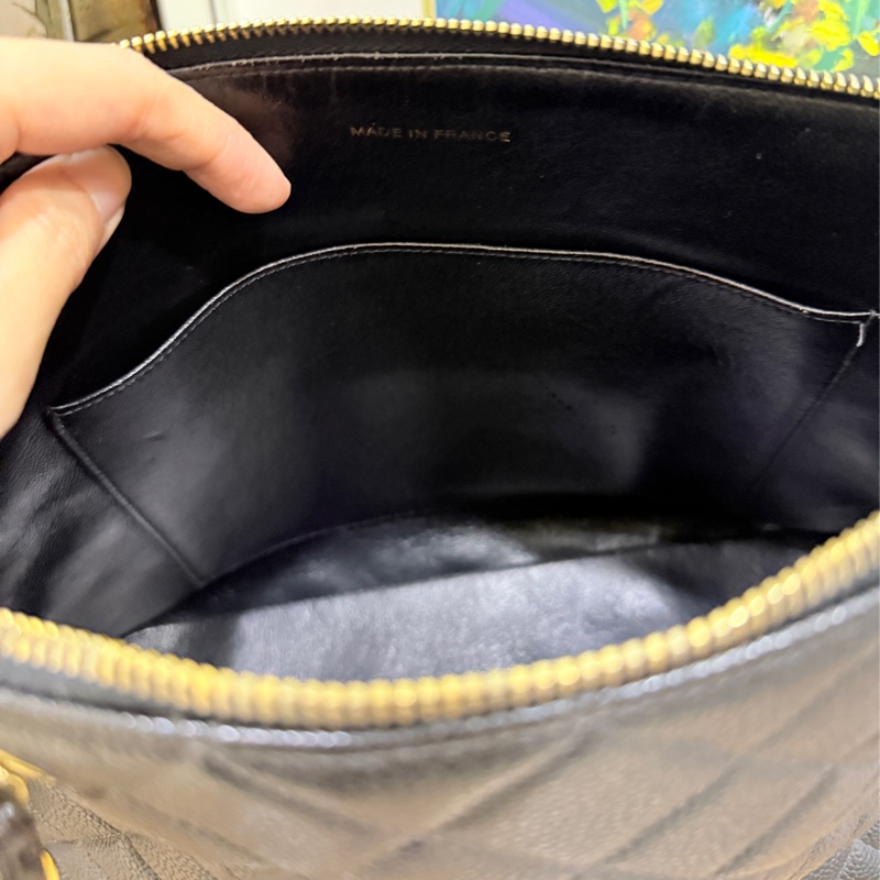 黑色荔枝牛皮CHANEL🖤香奈兒貝殼包 肩背包-32