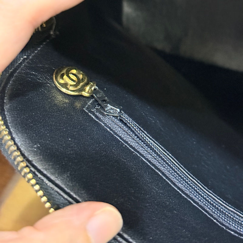 黑色荔枝牛皮CHANEL🖤香奈兒貝殼包 肩背包-35