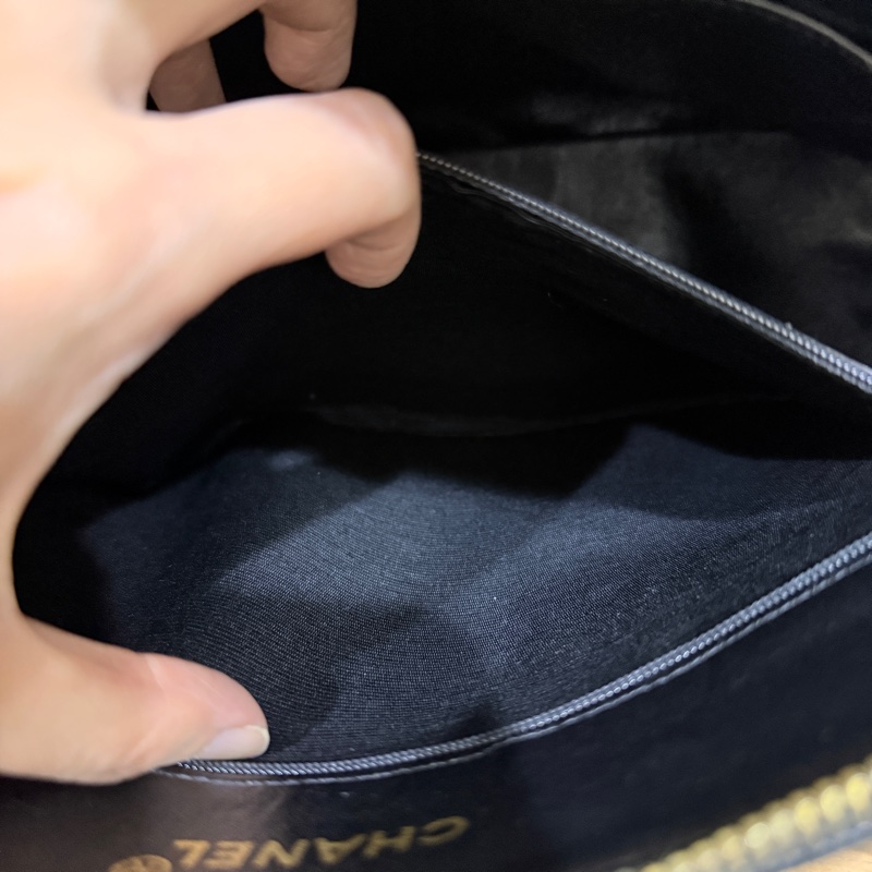 黑色荔枝牛皮CHANEL🖤香奈兒貝殼包 肩背包-37