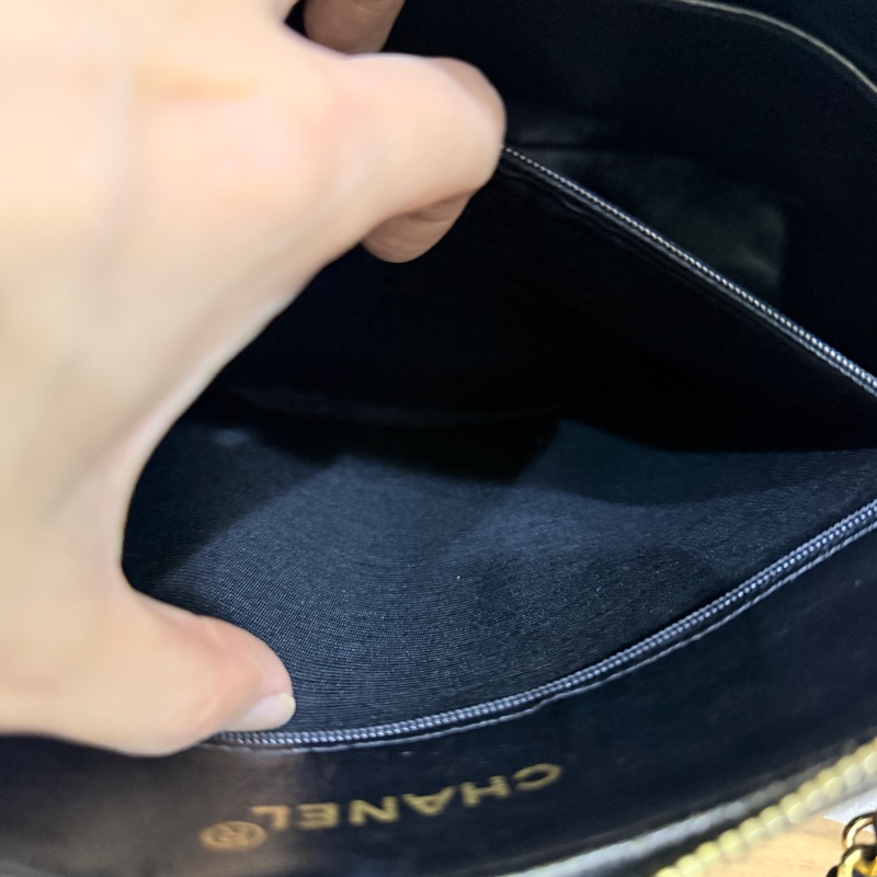 黑色荔枝牛皮CHANEL🖤香奈兒貝殼包 肩背包-38