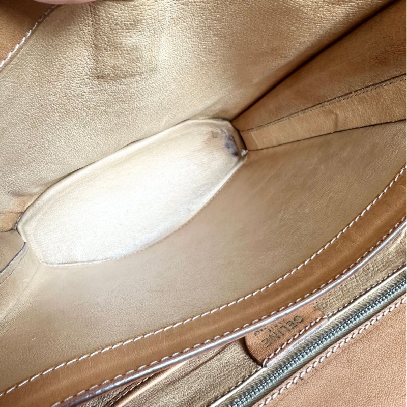 思琳 賽琳 斜背包 中古包 復古包 celine 老花 金環 薯條包 凱旋門 中古包 側背包 斜背包 斜挎包 vintage bag 水桶包-12