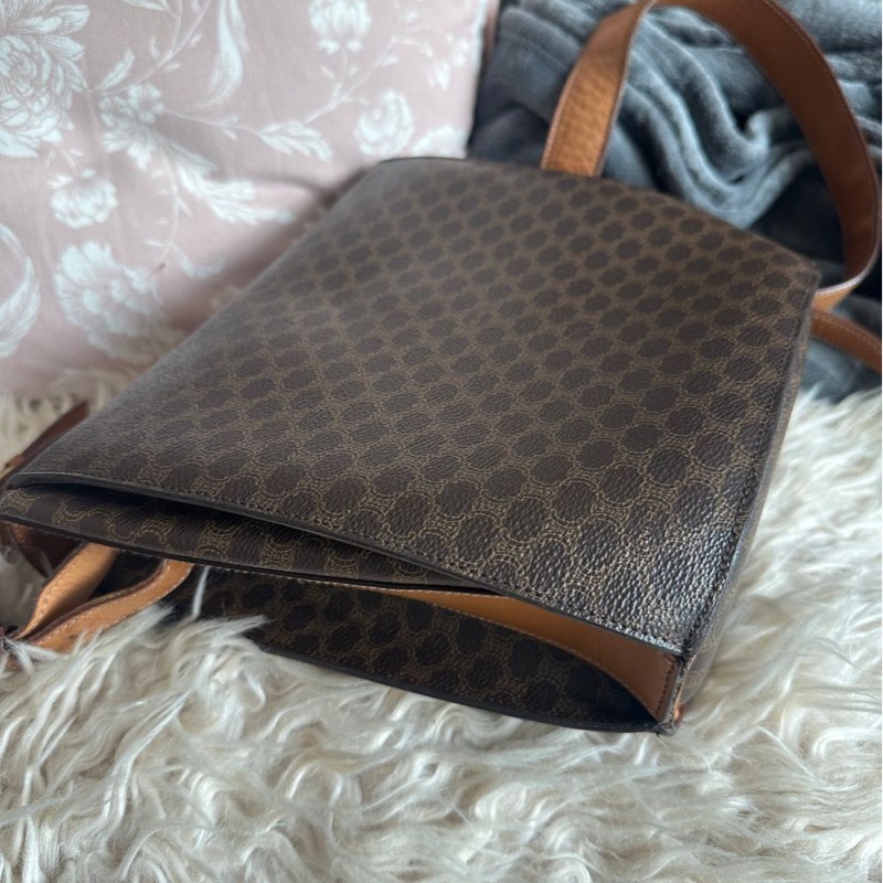 思琳 賽琳 斜背包 中古包 復古包 celine 老花 金環 薯條包 凱旋門 中古包 側背包 斜背包 斜挎包 vintage bag 水桶包-18