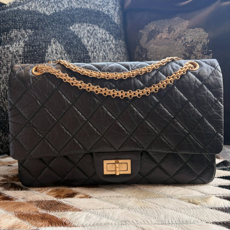 CHANEL 復刻版32CM 霧銀鍊 黑色-2
