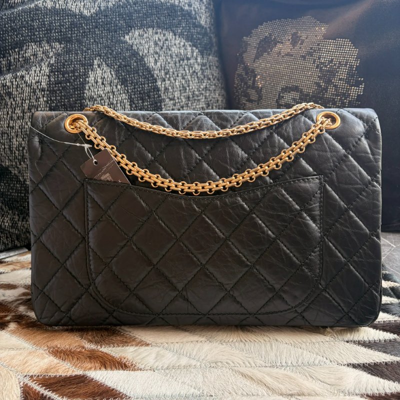 CHANEL 復刻版32CM 霧銀鍊 黑色-3