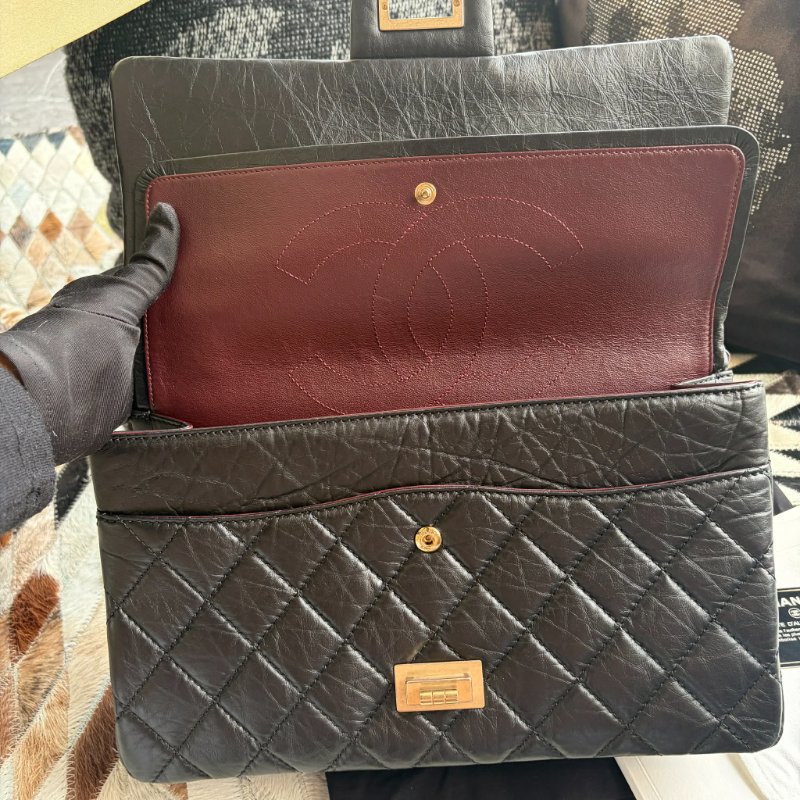 CHANEL 復刻版32CM 霧銀鍊 黑色-7