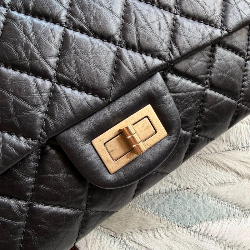 CHANEL 復刻版32CM 霧銀鍊 黑色-9