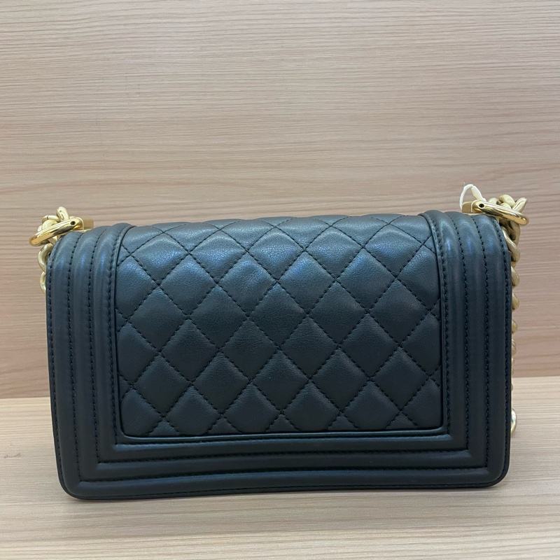 NO:D10 CHANEL 黑金荔枝皮Leboy 小号 2020年，29開，有塵袋 無卡 無盒子-1