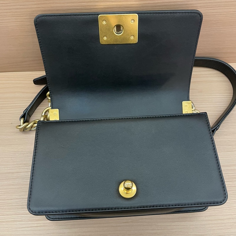 NO:D10 CHANEL 黑金荔枝皮Leboy 小号 2020年，29開，有塵袋 無卡 無盒子-9