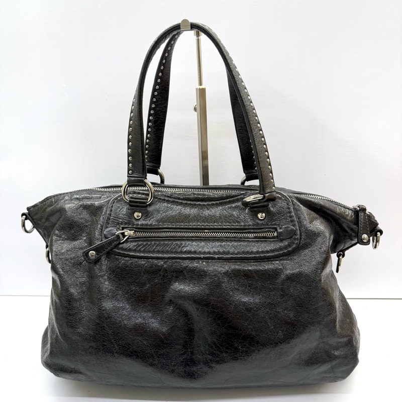 MIU MIU 黑色牛皮手提斜背2way包-1