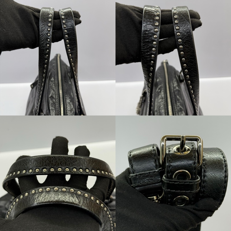 MIU MIU 黑色牛皮手提斜背2way包-5