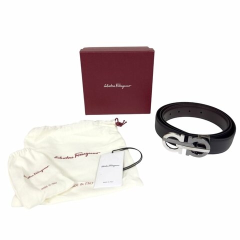 SALVATORE FERRAGAMO 雙面 腰帶 32mm