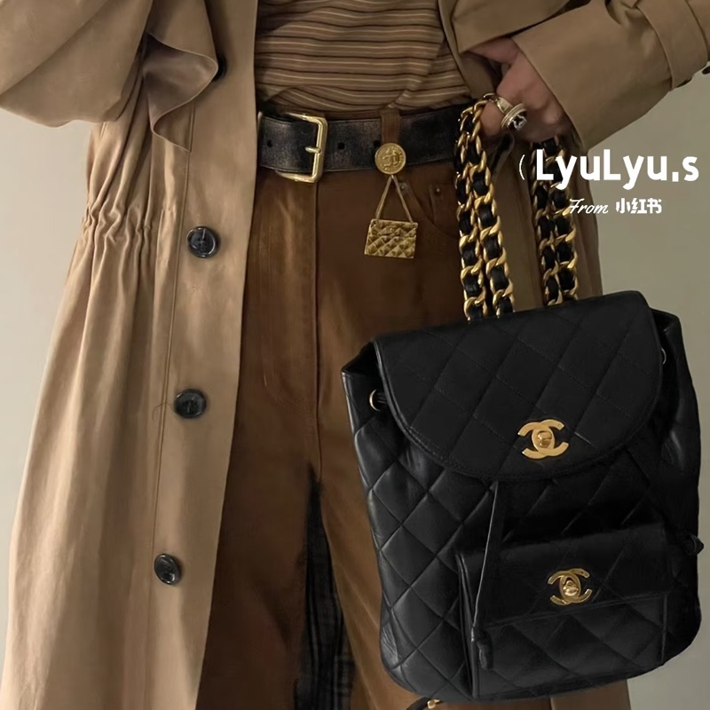 ✨Chanel vintage duma 後背包 復古絕美🖤-0