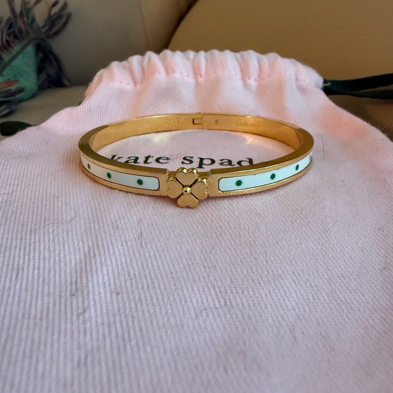 Kate Spade 幸運草搪瓷手鐲-0