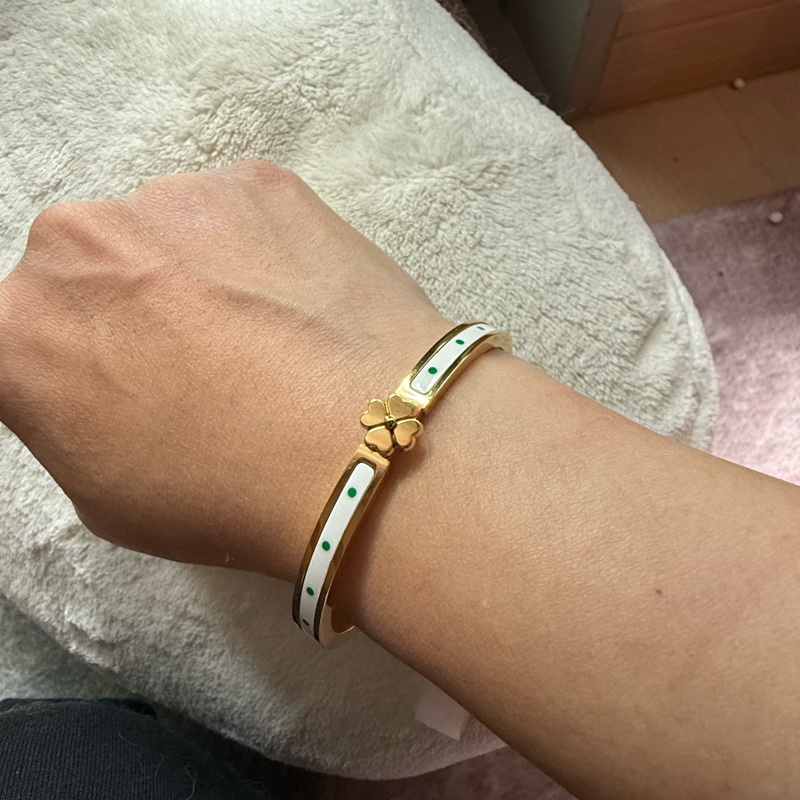 Kate Spade 幸運草搪瓷手鐲-5