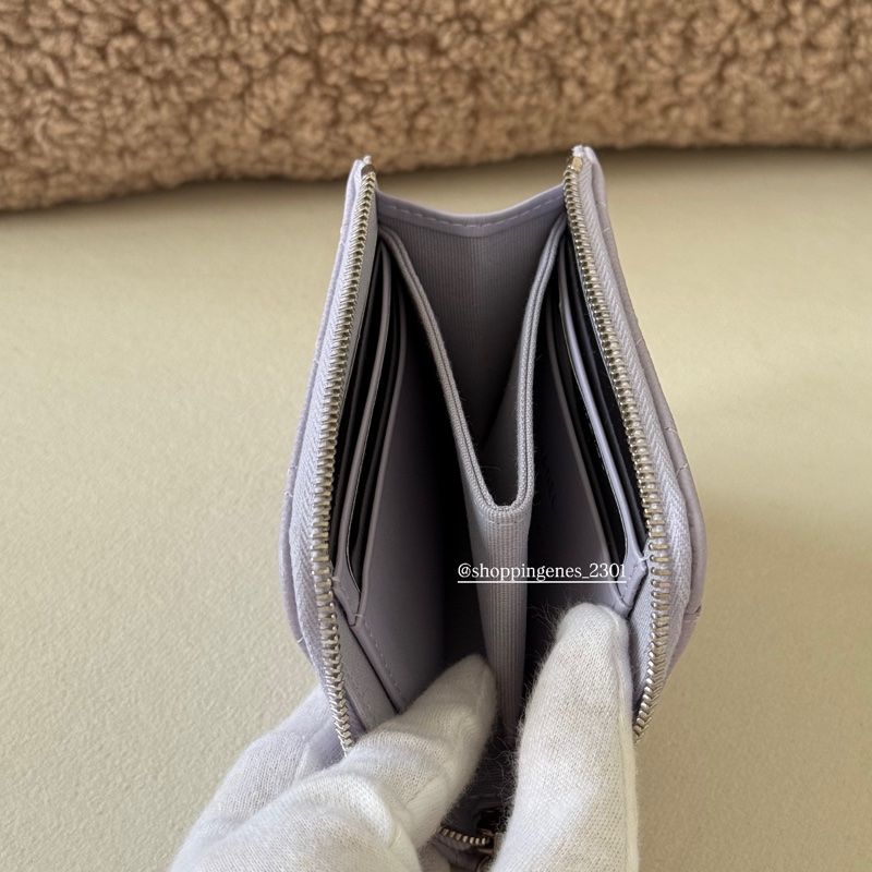 香奈兒 Chanel 淺紫色 方形錢包 L開口錢包-1