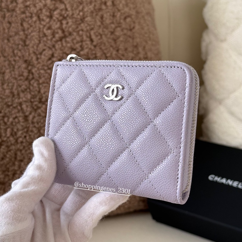 香奈兒 Chanel 淺紫色 方形錢包 L開口錢包-2