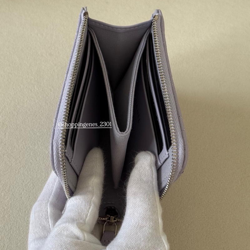 香奈兒 Chanel 淺紫色 方形錢包 L開口錢包-6