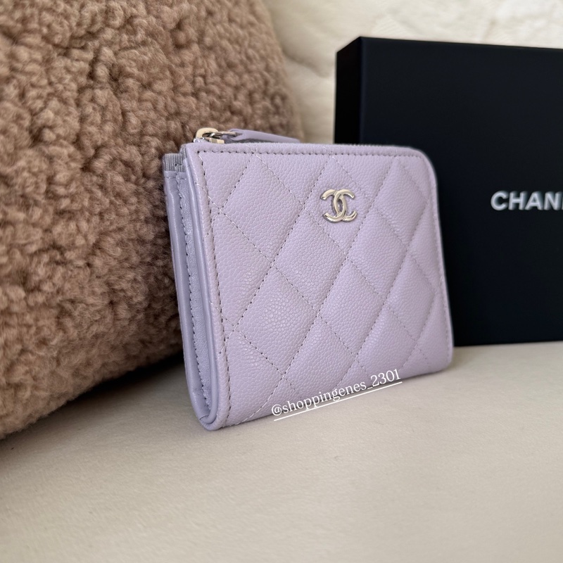 香奈兒 Chanel 淺紫色 方形錢包 L開口錢包-7