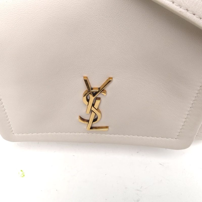 SAINT LAURENT NolitaMini白色羊皮金扣-4
