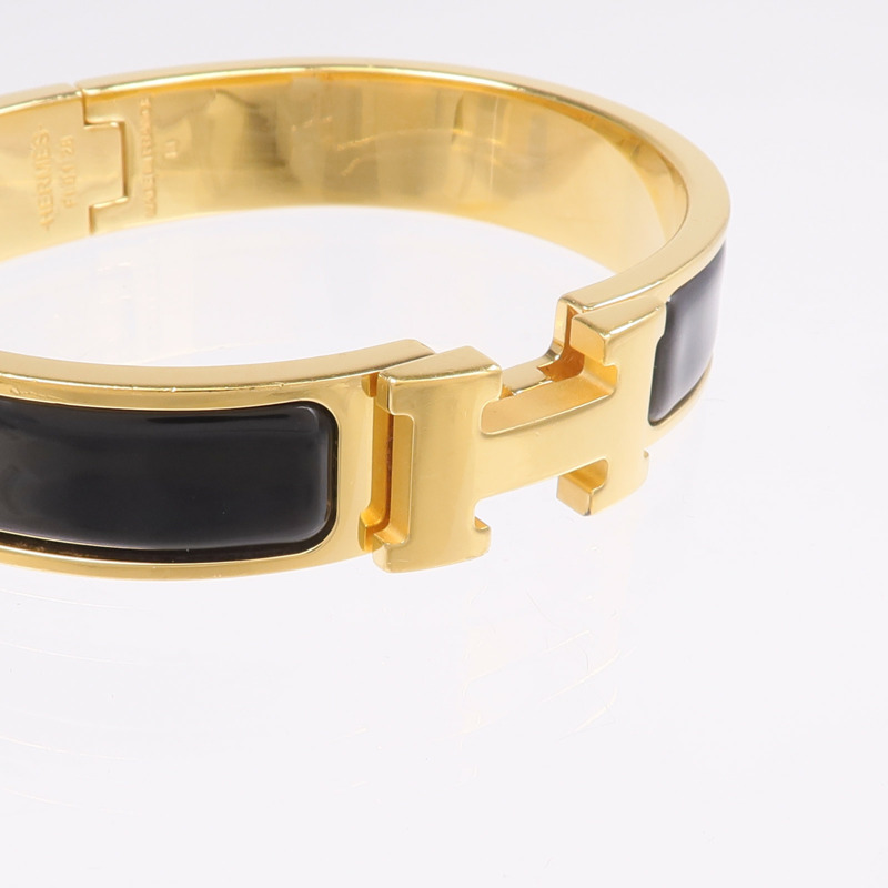 HERMES 金屬/琺瑯Clic H Bracelet手鐲-4
