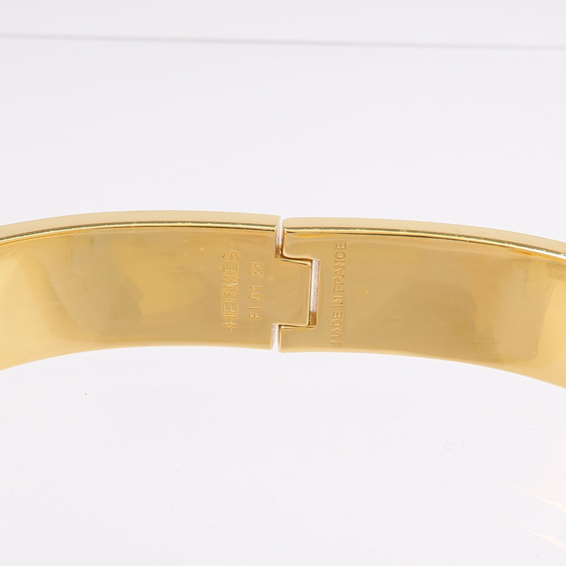 HERMES 金屬/琺瑯Clic H Bracelet手鐲-6