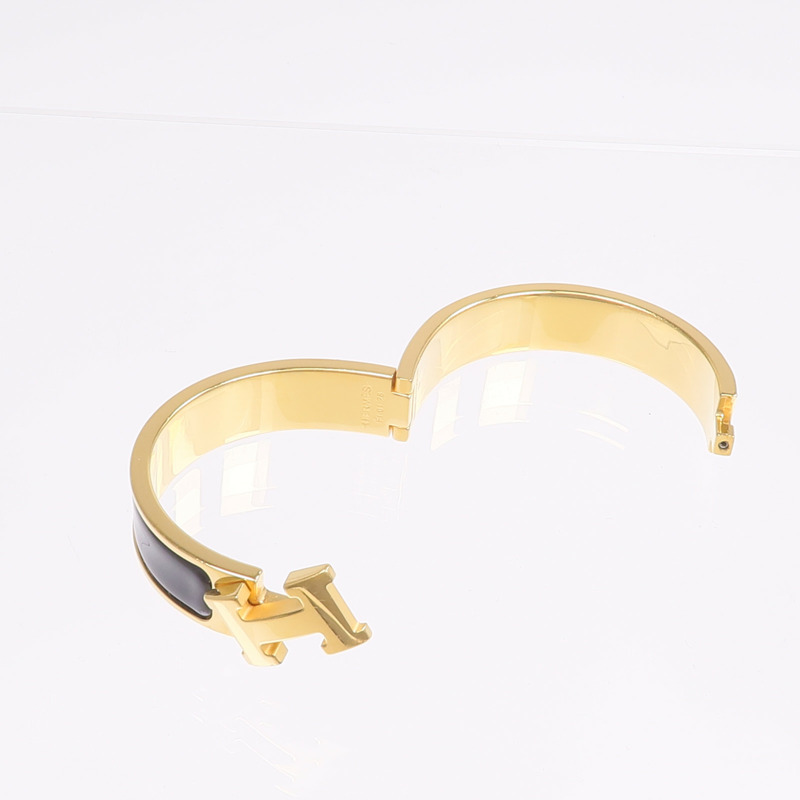 HERMES 金屬/琺瑯Clic H Bracelet手鐲-7