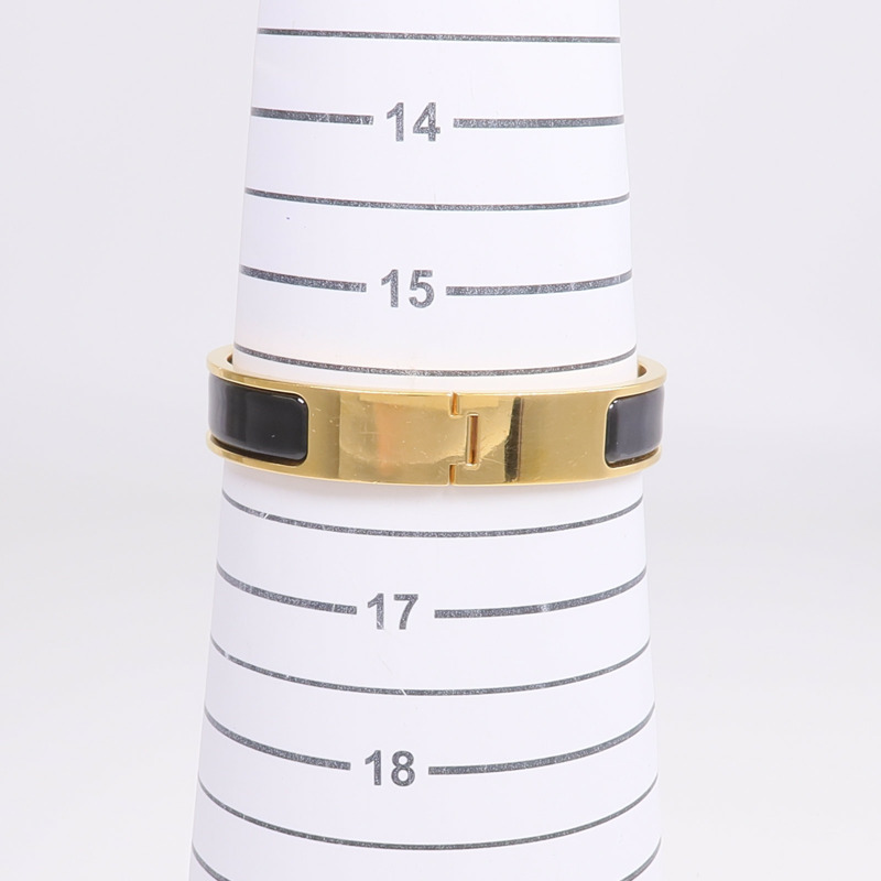 HERMES 金屬/琺瑯Clic H Bracelet手鐲-9