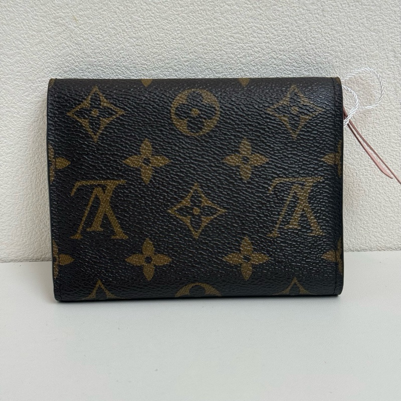 LouisVuitton路易威登 豆豆錢包 粉色 三折錢包🈚附件-1