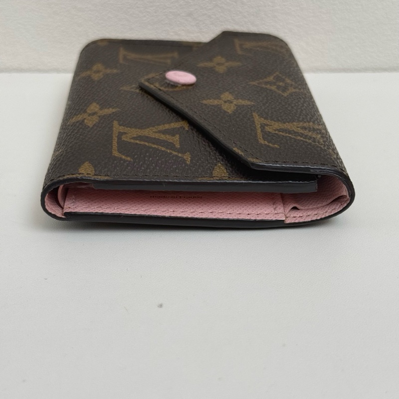 LouisVuitton路易威登 豆豆錢包 粉色 三折錢包🈚附件-2