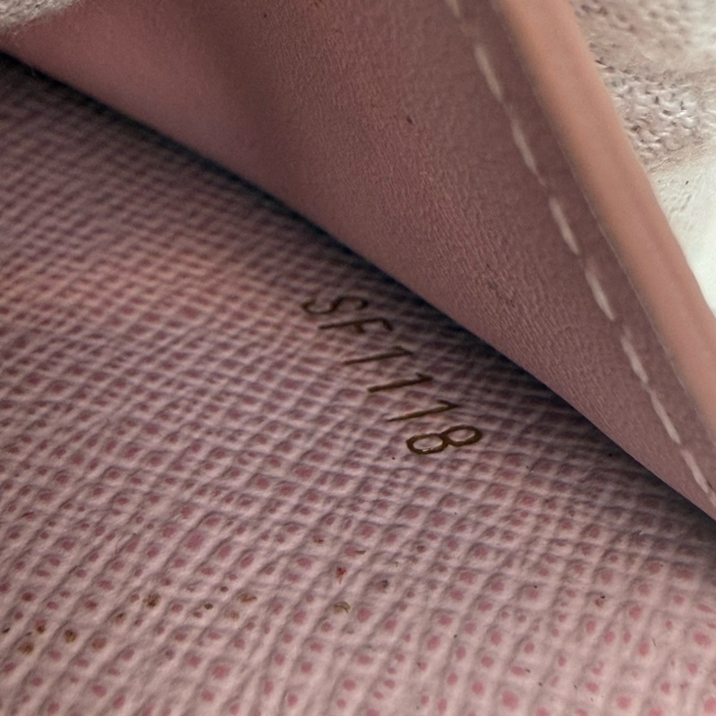 LouisVuitton路易威登 豆豆錢包 粉色 三折錢包🈚附件-8